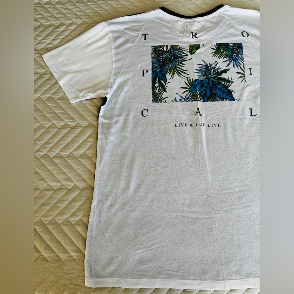 Zara Man T-shirt XL Slim Fit TROPICAL PRINT! - Picture 8 of 12